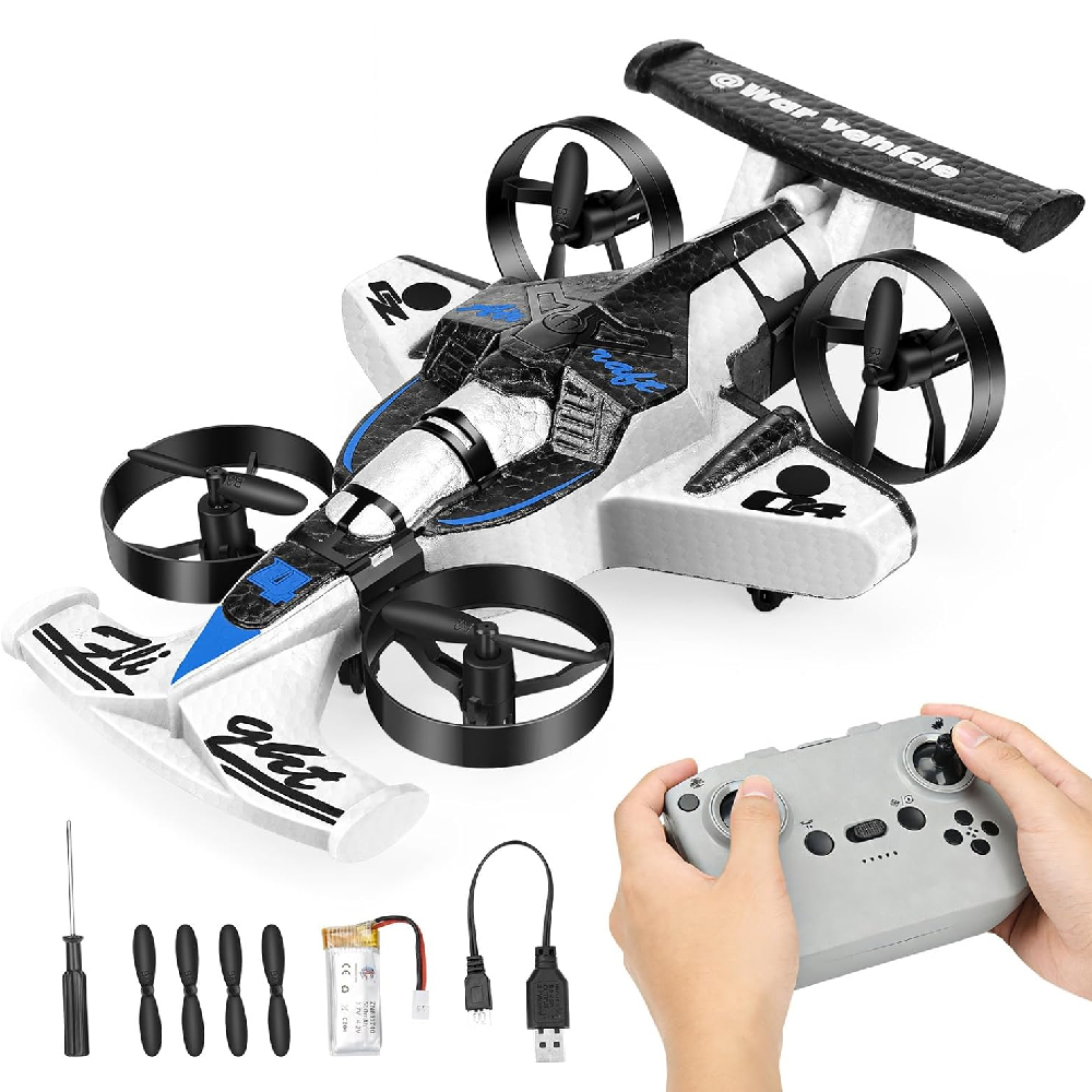 Rc Drone And Flying Car - 1SET Ferngesteuertes Auto und RC-Flugzeug Stunt-Drohne