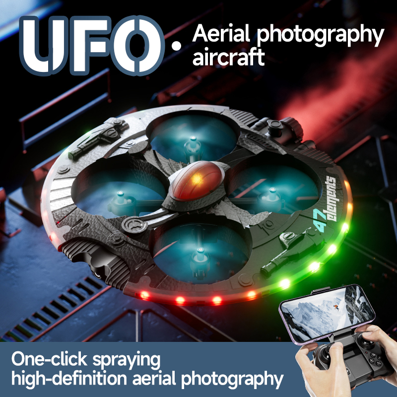 Drone Ball Rc - 8K WIFI FPV Drohne mit Lichtsprühfunktion,