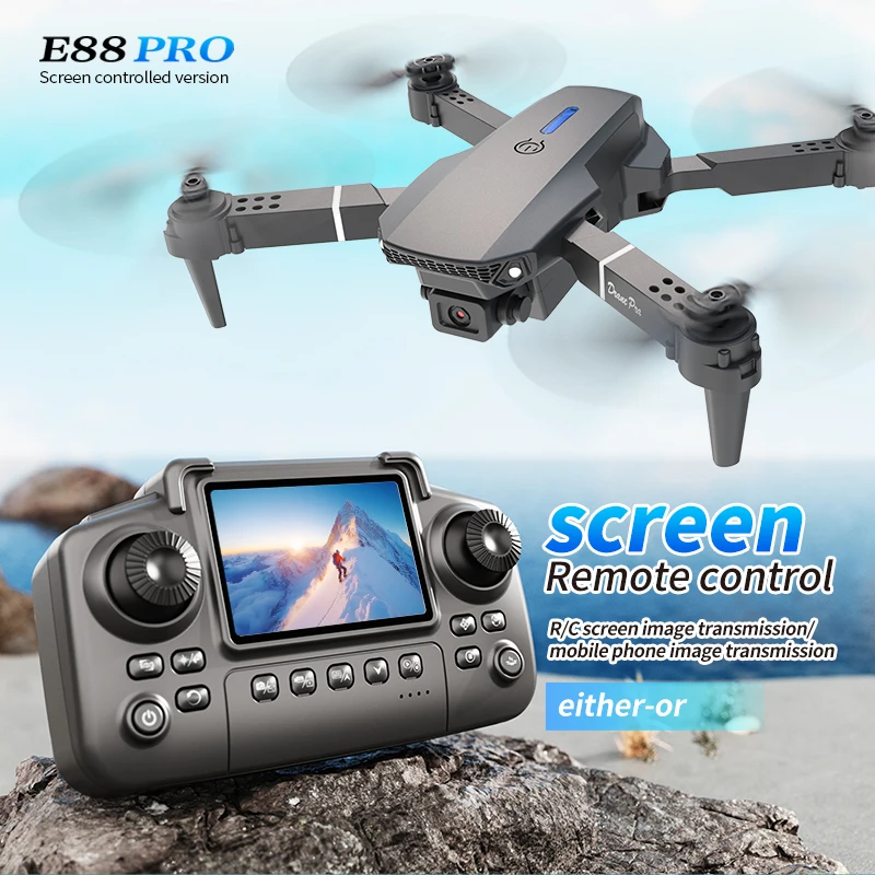 Drone Vera Rc - Professionelle E88 PRO Drohne mit Bildschirm,