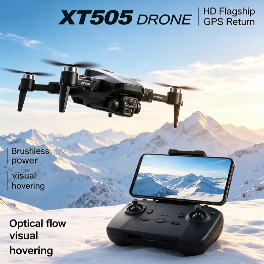 Xt505 Rc Drone - Original XT505 Faltbare GPS-Drohne 8K Dual-Gimbal
