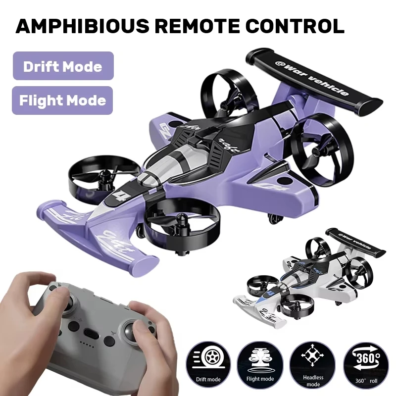 Rc Drone And Flying Car - Land-Luft Dual-Modus 6-Kanal RC-Drohne Stunt-Quadcopter Drift-Spielzeugauto
