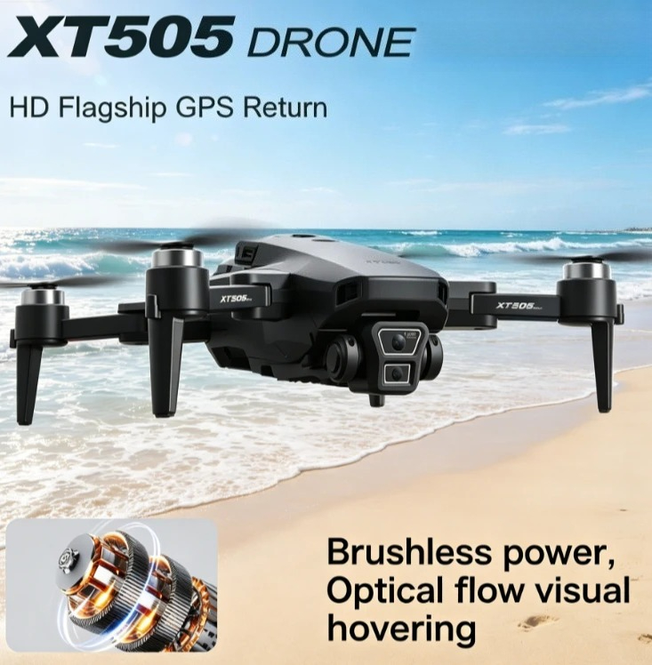 Xt505 Rc Drone - Original XT505 Faltbare GPS-Drohne 8K Doppelkamera
