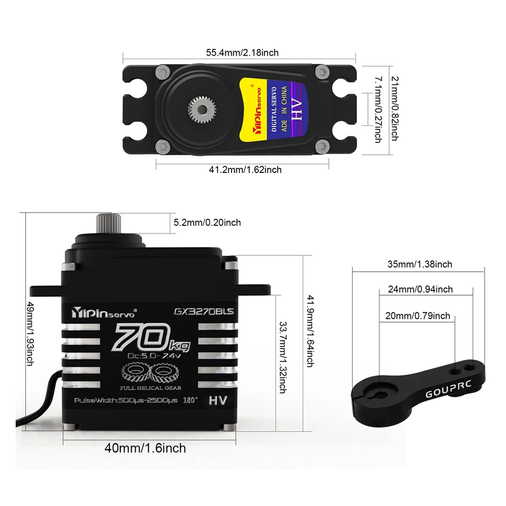 70KG 60KG 55KG Bürstenlose Ser – Rc Car Servo Bewertung und Preis